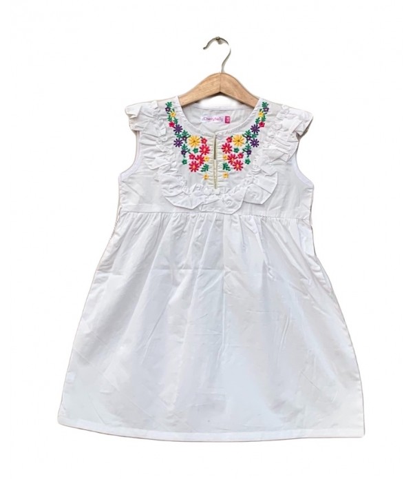 Baby girls cotton Embroider dress
