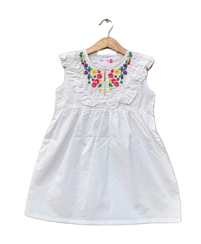 Baby girls cotton Embroider dress