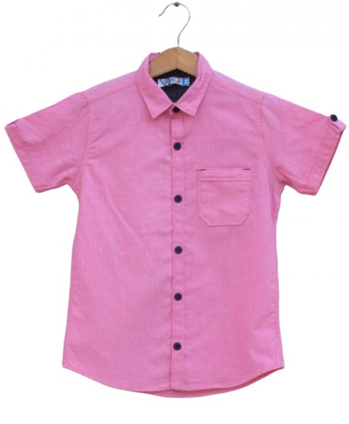 Boys Cotton Pink Shirt