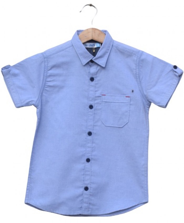 Boys Cotton Blue Shirt