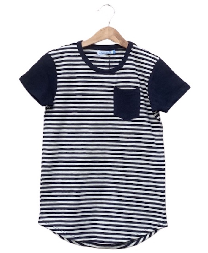 Pocket striped fashion T-shirt