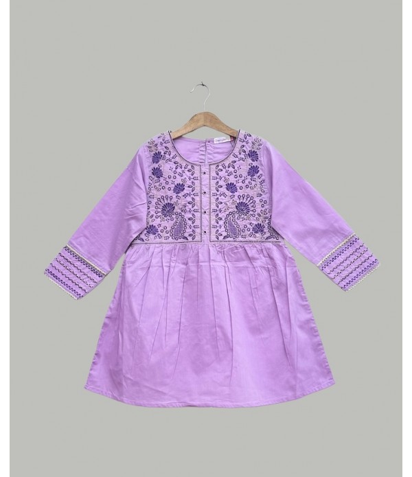 Girls embroidery cotton Frock