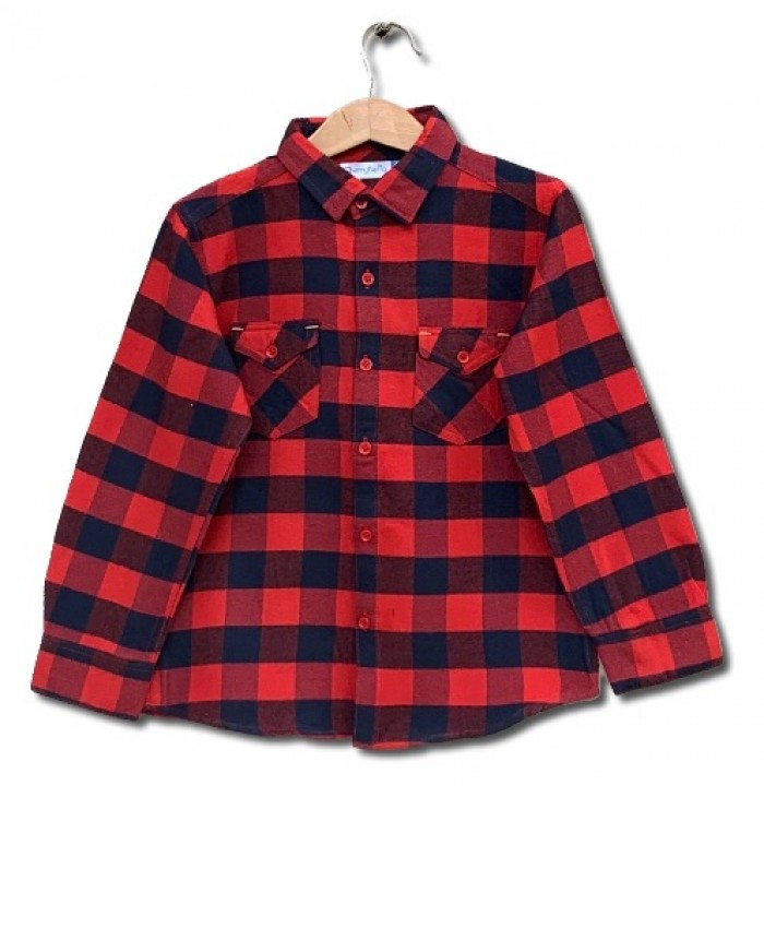 Red Check Cotton Shirt