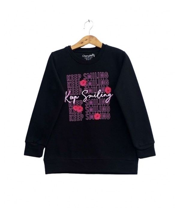 Keep Smiling girl's sweatshirt