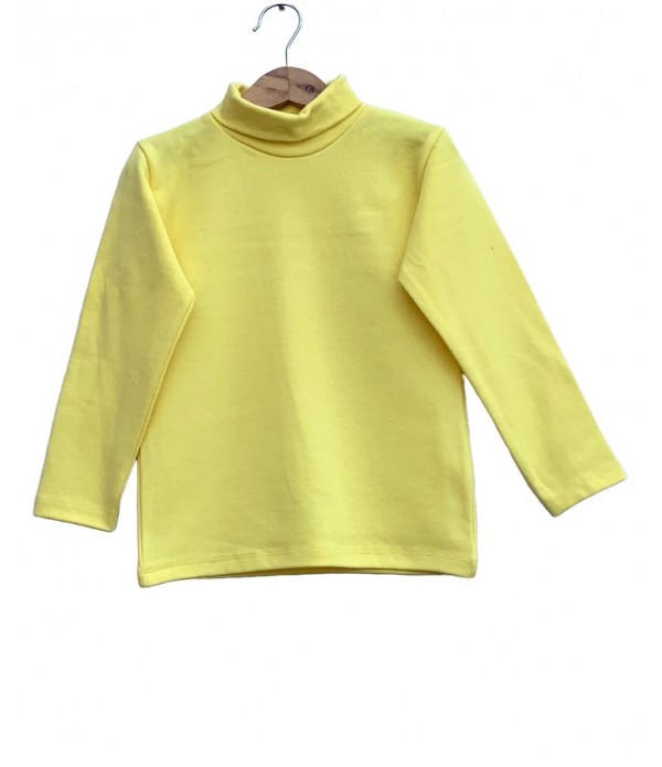 Unisex stretch Yellow High neck T-shirt