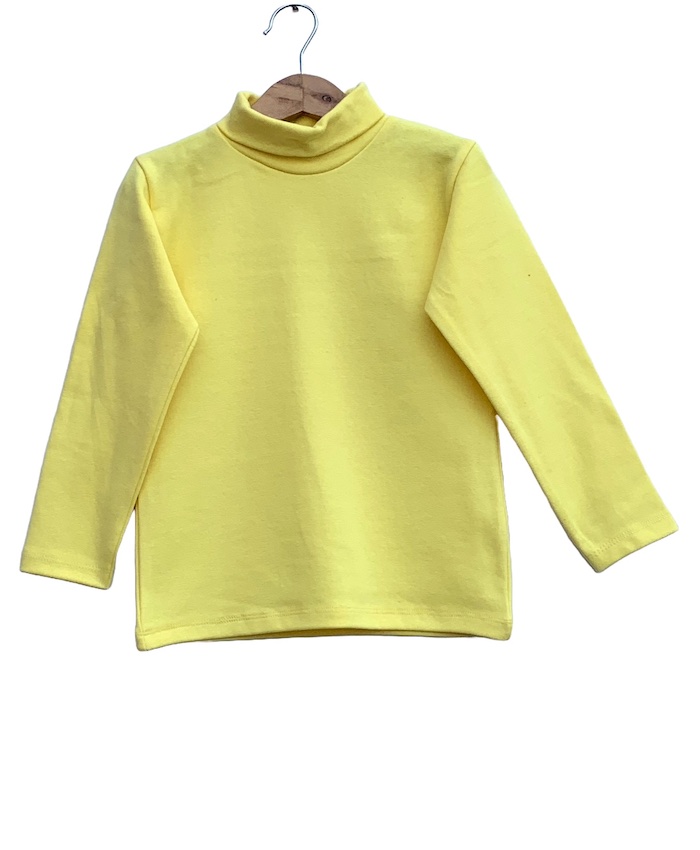 Unisex stretch Yellow High neck T-shirt