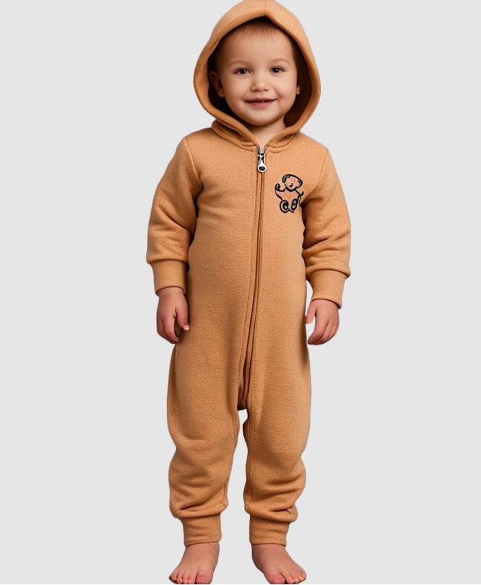 Unisex Baby Fleece hoody romper