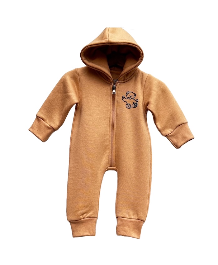 Unisex Baby Fleece hoody romper