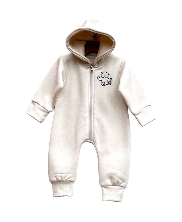 Unisex Baby Fleece hoody romper