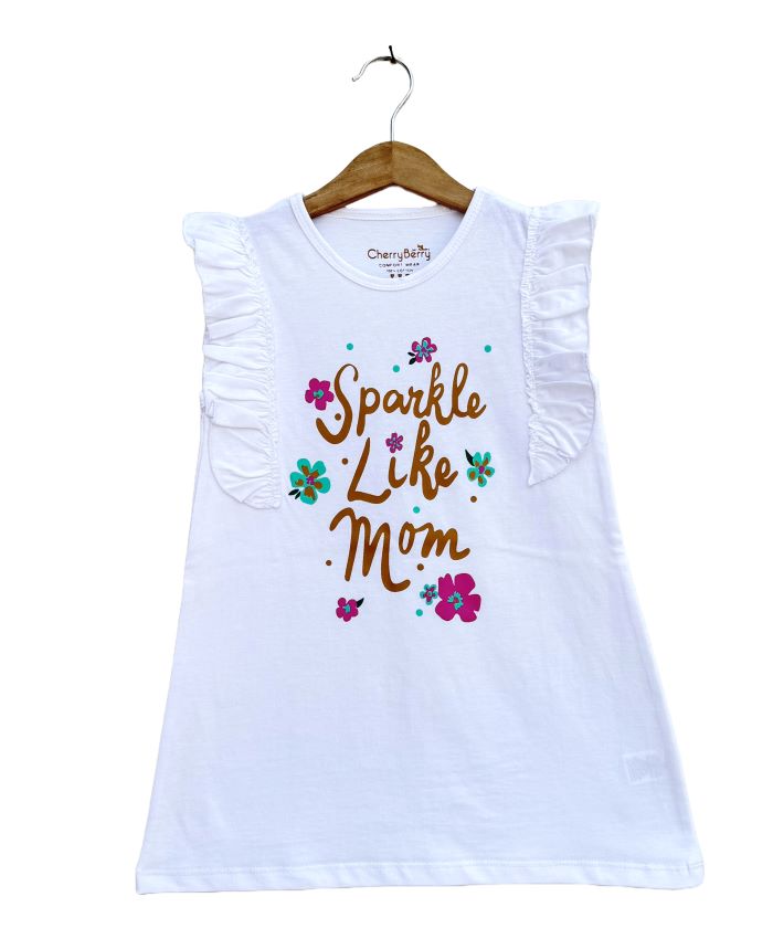 Girls Sparkle Printed T-shirt