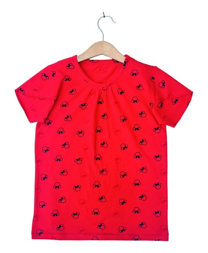 Girls Mickey Mouse Printed T-shirt